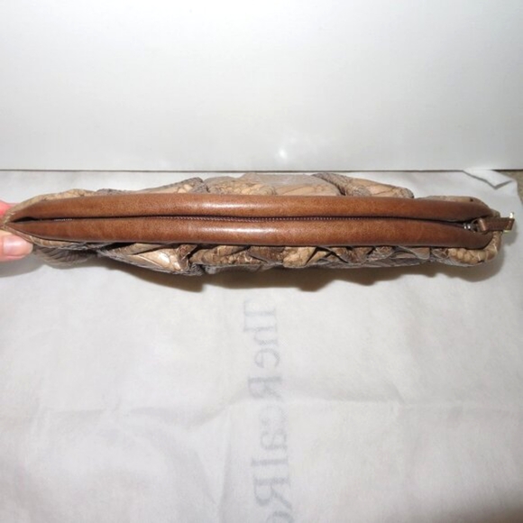 Furla Python Embossed And Smooth Leather Oversized Clutch - Picture 5 of 16